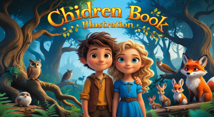 I will illustrate children story book illustration, children book illustration