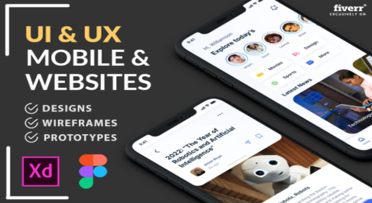 I will design wireframes, UX UI design, and prototypes