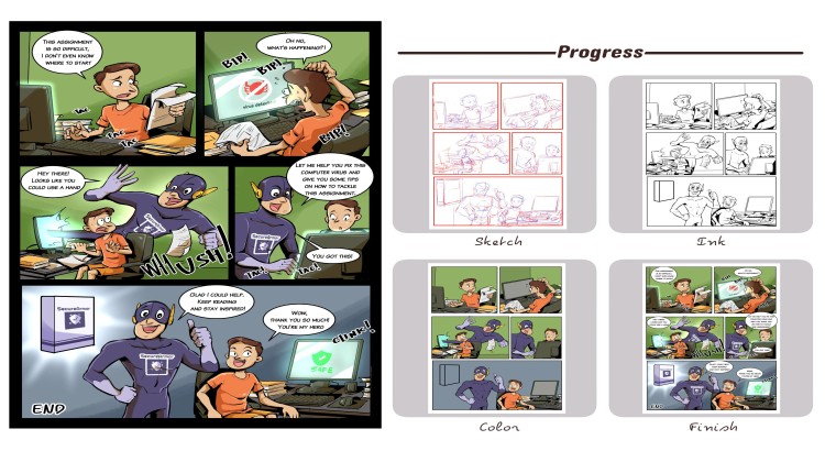 I will illustrate comic books and cartoon characters in any style based on your script