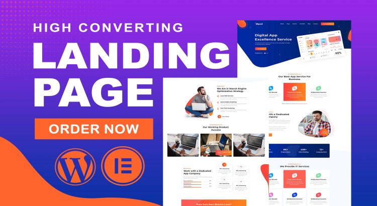 I will design a high-converting landing page for your business or product