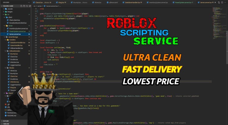 I will develop custom scripts tailored specifically for your Roblox game