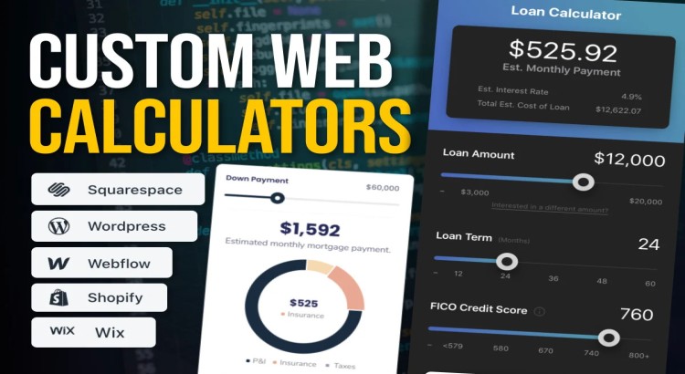 I will develop a custom web calculator tailored specifically for your website.