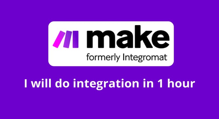 I will set up Integromat (Make) automation and integrations within 1 hour