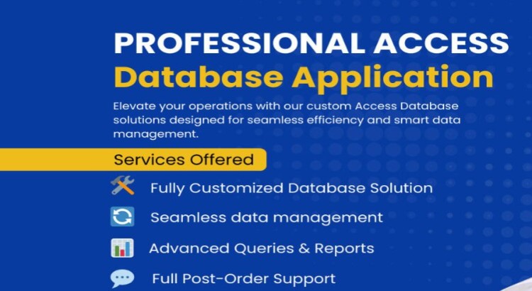 I will create professional Microsoft Access database applications.