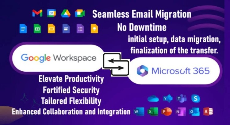 I will migrate your emails smoothly to Google Workspace or Microsoft 365, ensuring no downtime.