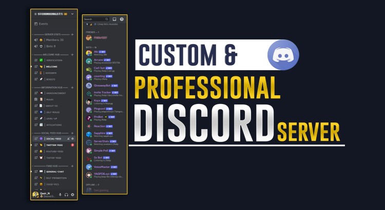 I will professionally set up a custom Discord server tailored to your needs
