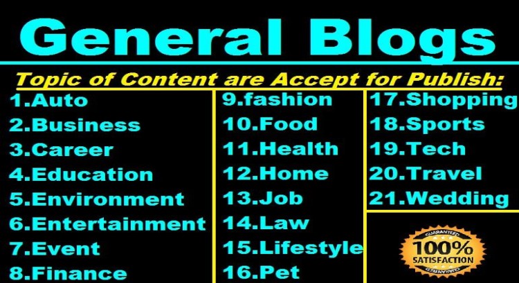 I will do guest posting on a DA55 blog covering general topics