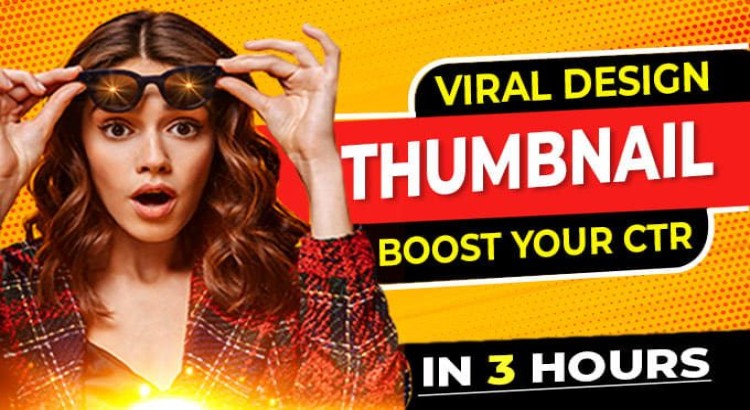 I will design a YouTube thumbnail within 3 hours