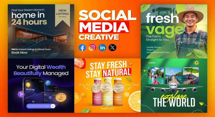 I will design professional and engaging posts for Instagram, Facebook, and LinkedIn